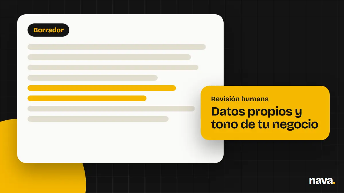 Editor de textos con un borrador de IA revisado por una persona