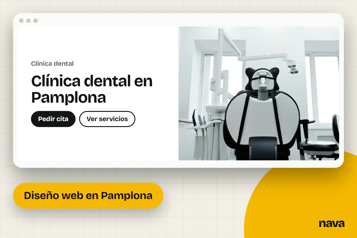 Maqueta de la web de un negocio de clínica dental en Pamplona