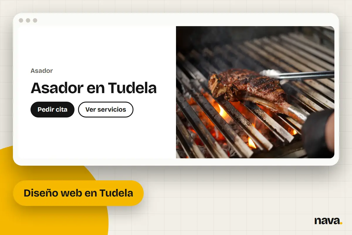 Maqueta de la web de un negocio de asador en Tudela